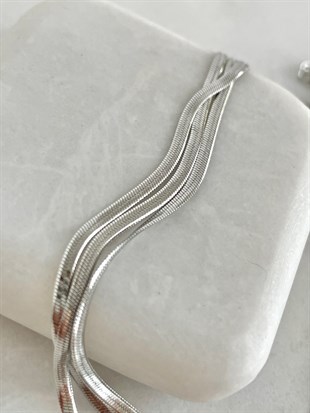 Çelik İnce İtalyan Zincir (60 cm) (Silver)